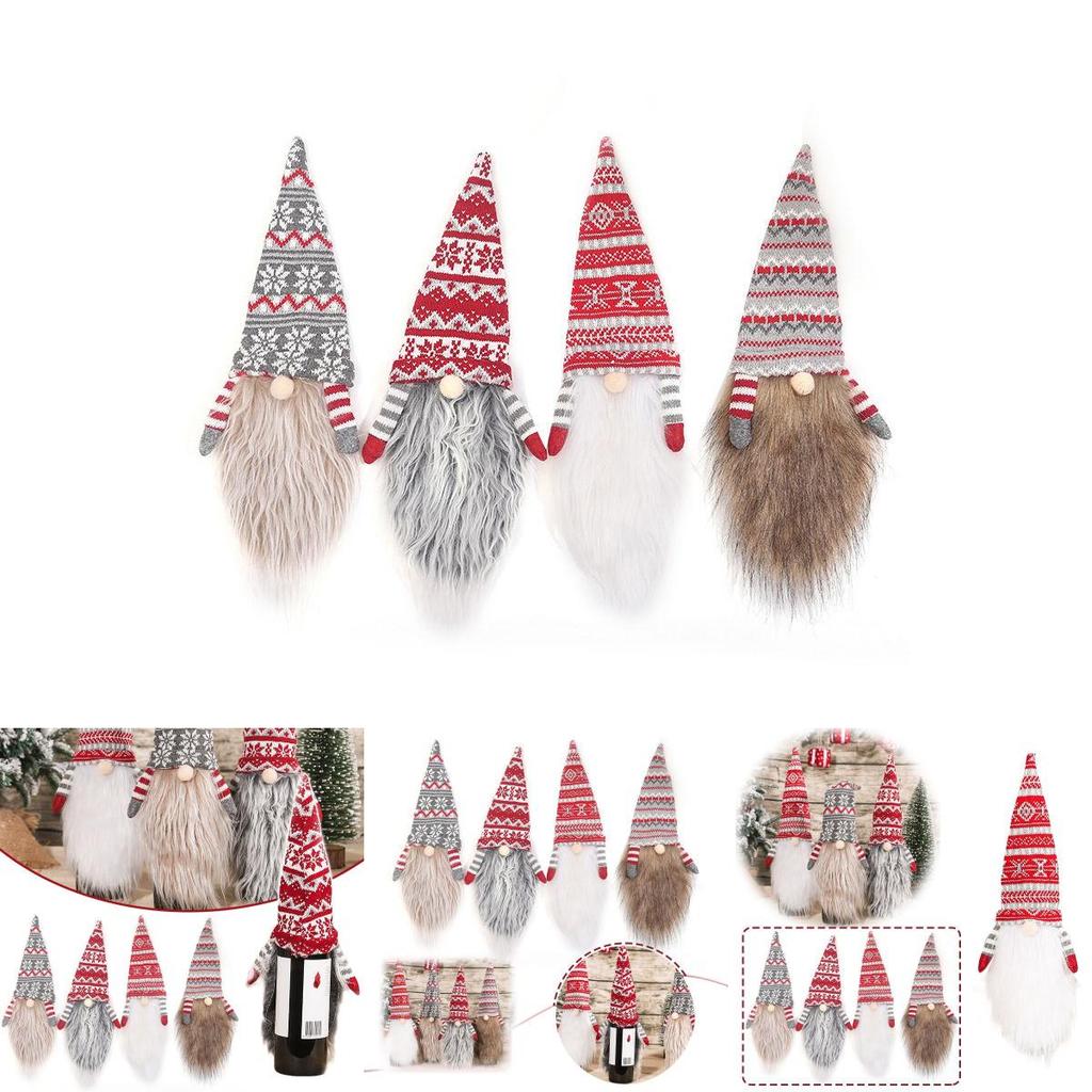 Gonk Merry Christmas Wine Bottle Cover Bag For Festive Holiday Table Decor