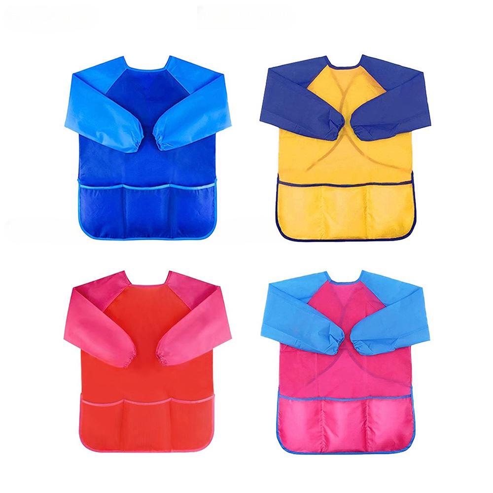 Children's Long-Sleeved Art Apron for DIY Painting & Pottery