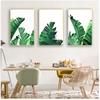 Blatt-Leinwanddrucke und Poster, Wandkunst, Heimdekoration, nordische grüne Pflanzen-Leinwand-Malerei, Wandbilder, tropische Palmen-Bananen-Schildkröte