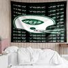 New York Jets Logo Tapestry for Bedroom Aesthetic Classroom Tapestries Wall Hanging for Living Room Dorm Office,Ideal Creative Gift