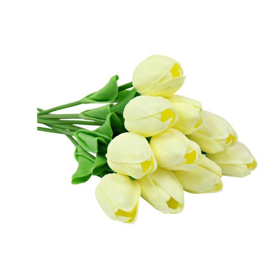10Pcs Artificial Tulip Flower Home Office Party Realistic Fake Flower Branch Table Centerpiece Decoration Mother's Day Valentine's Day Easter Gift