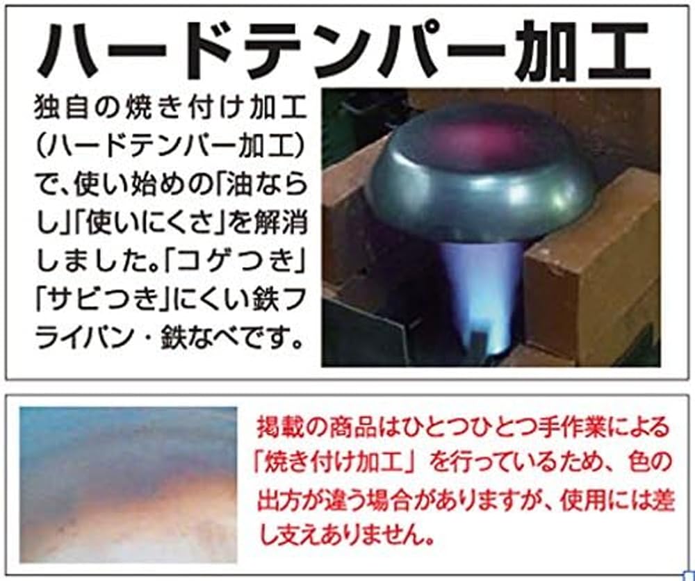 Fujita Kinzoku Iron Frying Pan for Tamagoyaki Induction and Gas Made in No Seasoning Hard Made with Carefully Crafted 068206 15.5cm (Egg Frying),