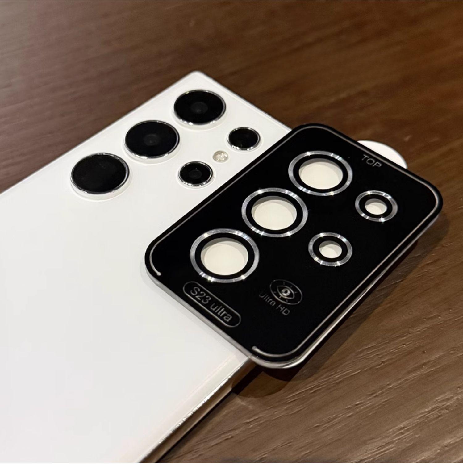 

Металлический чехол-кольцо для объектива Samsung S24 Ultra S23 FE S22 Plus A15 A35 A55 A14 A24 A34 A54 Защитная пленка для объектива камеры For Galaxy S24FE серебряный