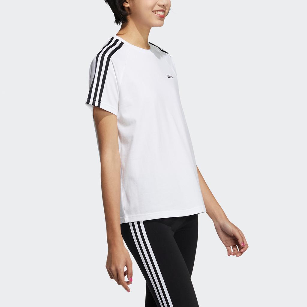 Adidas Neo Essential 3-Stripes Sports Tee Women Tops White H65453