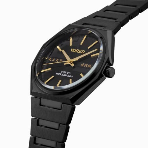 Seiko Watch AGAK714 Men's Black Watch, Wired Tokyo Revengers Collaboration Model