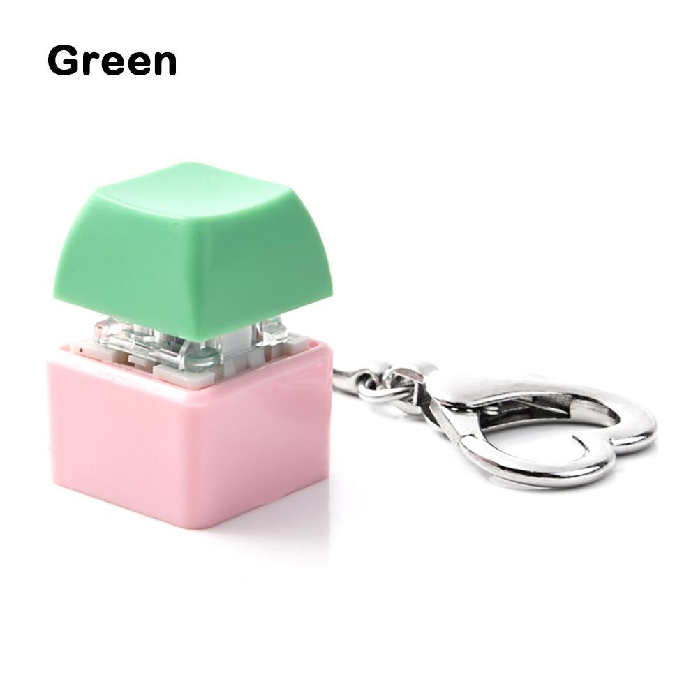 

New DIY Keyboard Fidget Keychain Without Light Keys Button Clicker Pass The Time Keycap Pinch