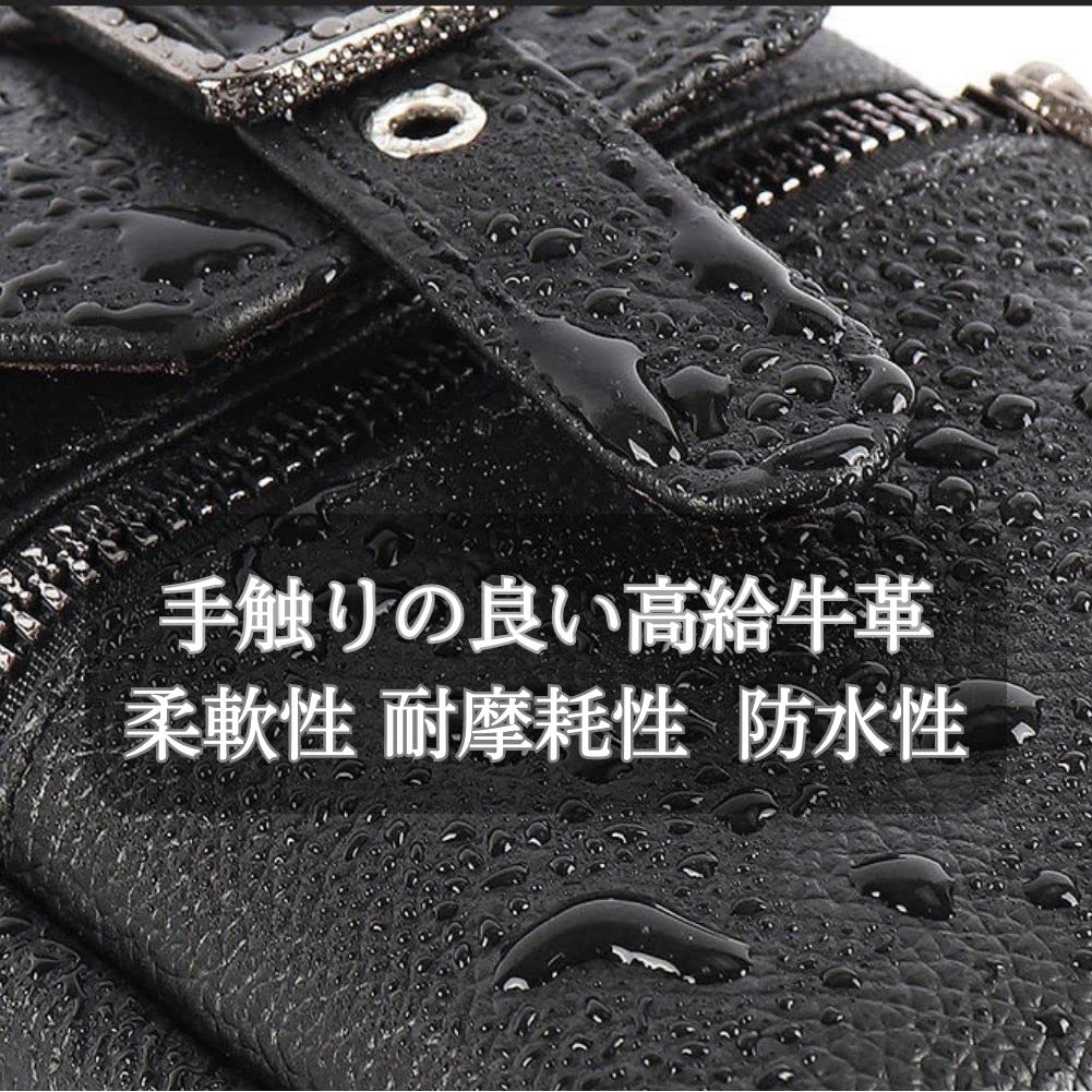 Smartphone Shoulder Pouch for Stylish Loss Cowhide Multifunctional D.Stomo 3-Way Pouch, Bag/Belt Men, Design, Prevention, Safe, Leather, (Dark Brown)