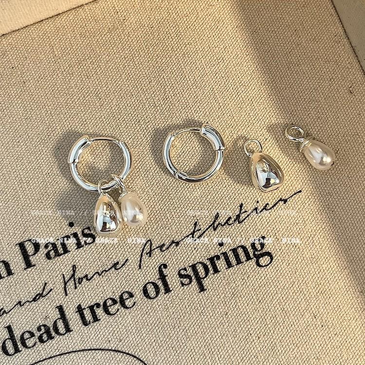 2024 Elegant Pearl Pendant Earrings - Convertible Design, High-End Versatile Style for Women