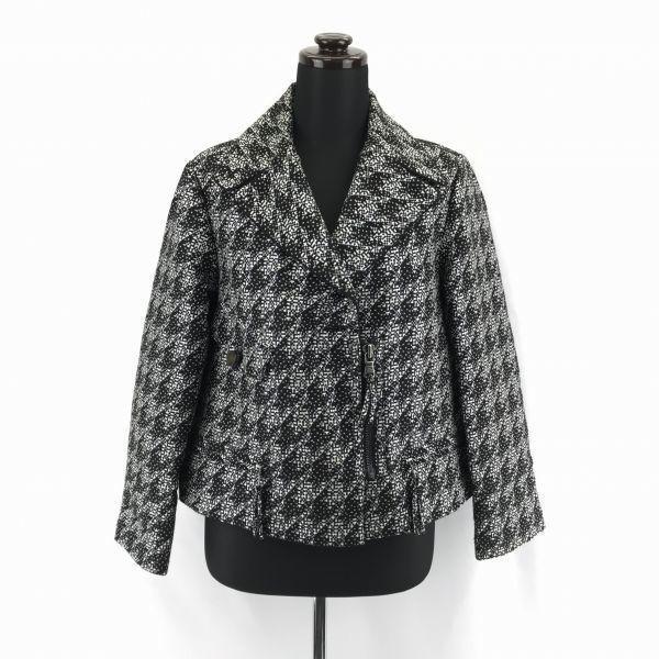 

Marc by Marc Jacobs Houndstooth Blazer Jacket Women XS Black White Short Coat