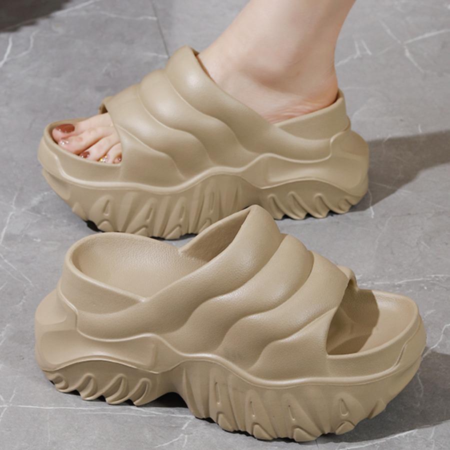 Damskie sandały na platformie - Styl lato 2025, Podeszwa antypoślizgowa, Podwyższający design z jednym paskiem