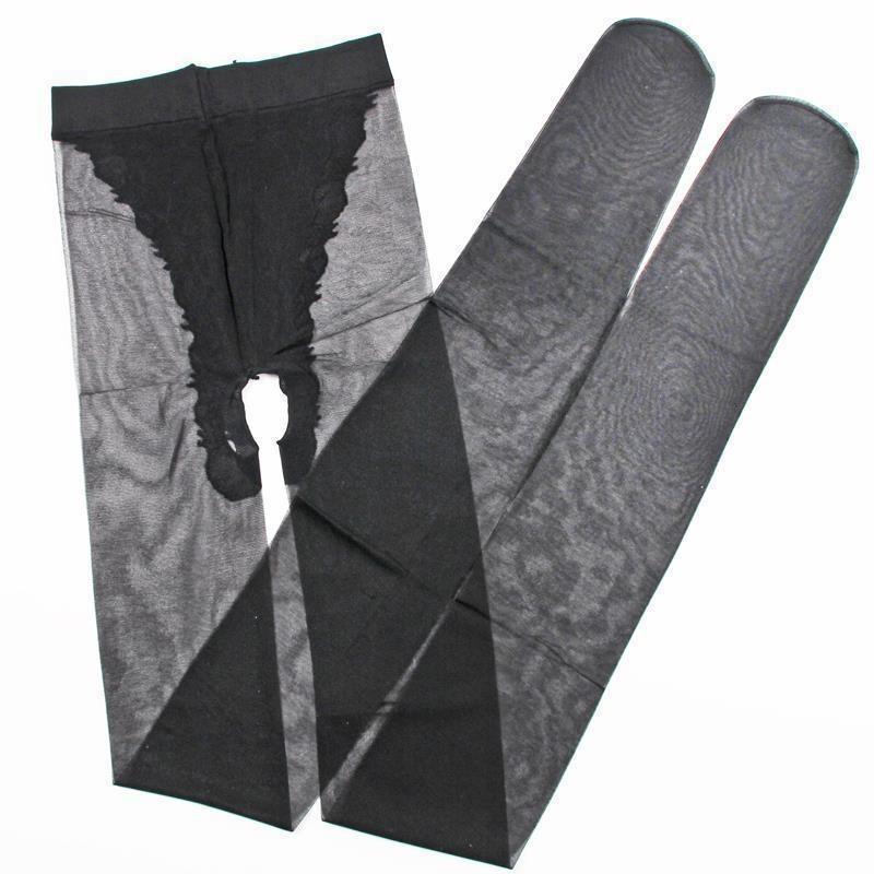 Sex Unterwäsche Damen sexy Perspektive Strumpfhose Schmetterling Jacquard Sex Strümpfe offen frei schwarze Strümpfe purer Wunsch