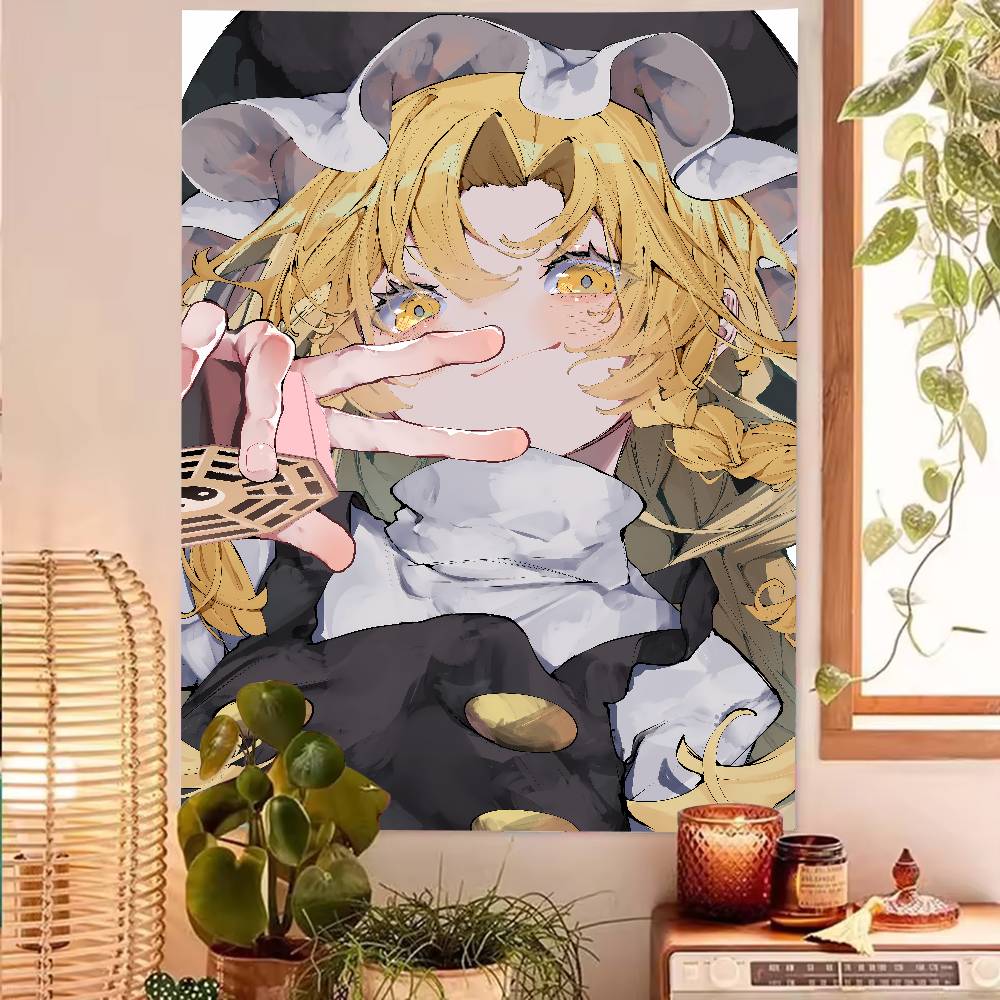 XXL Fashion Hot Popular Touhou Project Tapestry Anime Surrounding Bedroom Study Home TapestryRoom Dormitory Game Room Decoration