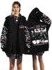 Sudadera con capucha estampada suelta con cremallera Harajuku de Stray Kids En stock