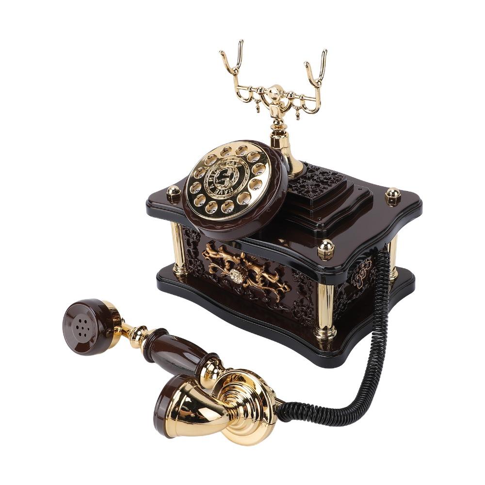 ABS Telephone Music Box Old Fashioned Style Retro Telephone Decor Home Decoration