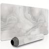 Large Faux Marble White Gray Gaming Mouse Pad Desk Mat Extended Non-Slip Rubber Washable Keyboard Protector Mousepad Gamer