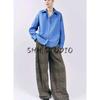 Spring New Women's Clothing Fashion Style Loose Cotton Poplin Long Sleeves Simple Shirt Tops 2269259