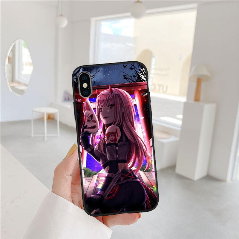 PP64 Zero Two Soft Shell Phone Case for Samsung Galaxy S20 S21 S22 Ultra FE + Plus A21S A22 A24 A25 A26 A30 A30S A31