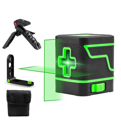 Livello laser autolivellante, livello laser a 2 linee Linea del raggio laser a croce verde, strumento laser di allineamento