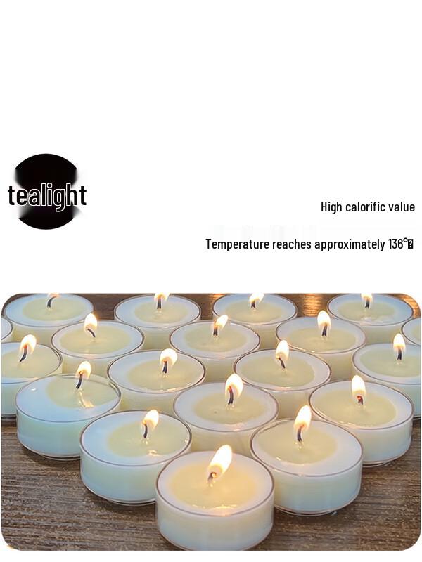 LIEI 4-Hour Smokeless Tea Light Candles