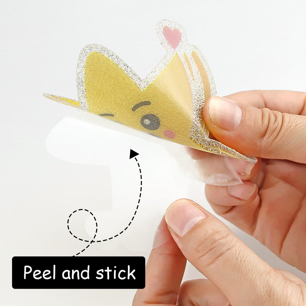 10pcs Cartoon Pattern Bathroom Bathtub None Slip Stickers Staircase Floor EPDM Mat Kids Room Self-adhesive Anti-skid Sticker