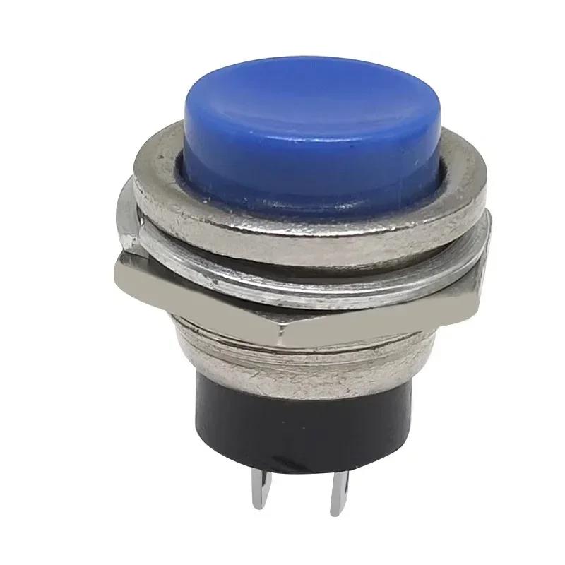 5/20/100Pcs DS-212 Round Push Button Switch ON OFF 16mm Momentary Switch 2 Pin Self-Reset Switch Electric Power Switches Switches Oil Pressure 6