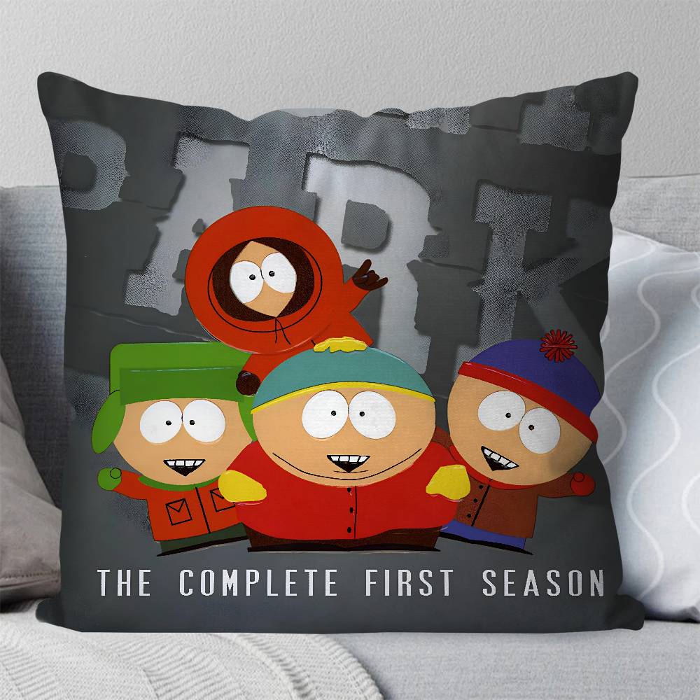 S-South Park Pillow Case Square Pillow Bedroom Sofa Leisure Comfort Cushion Car Living Room Home Decoration