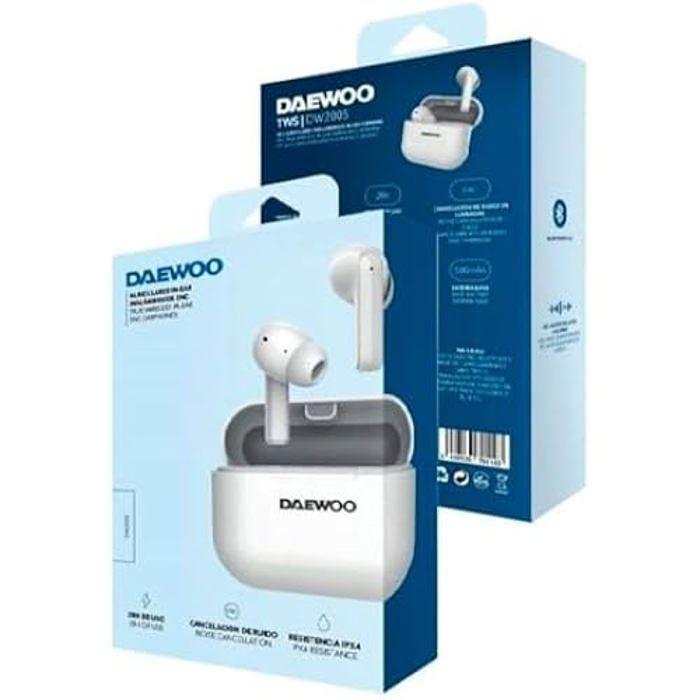 Écouteurs sans fil - Daewoo - DW2005 - Intra-auriculaires - Annulation de bruit - Étui de charge - Blanc