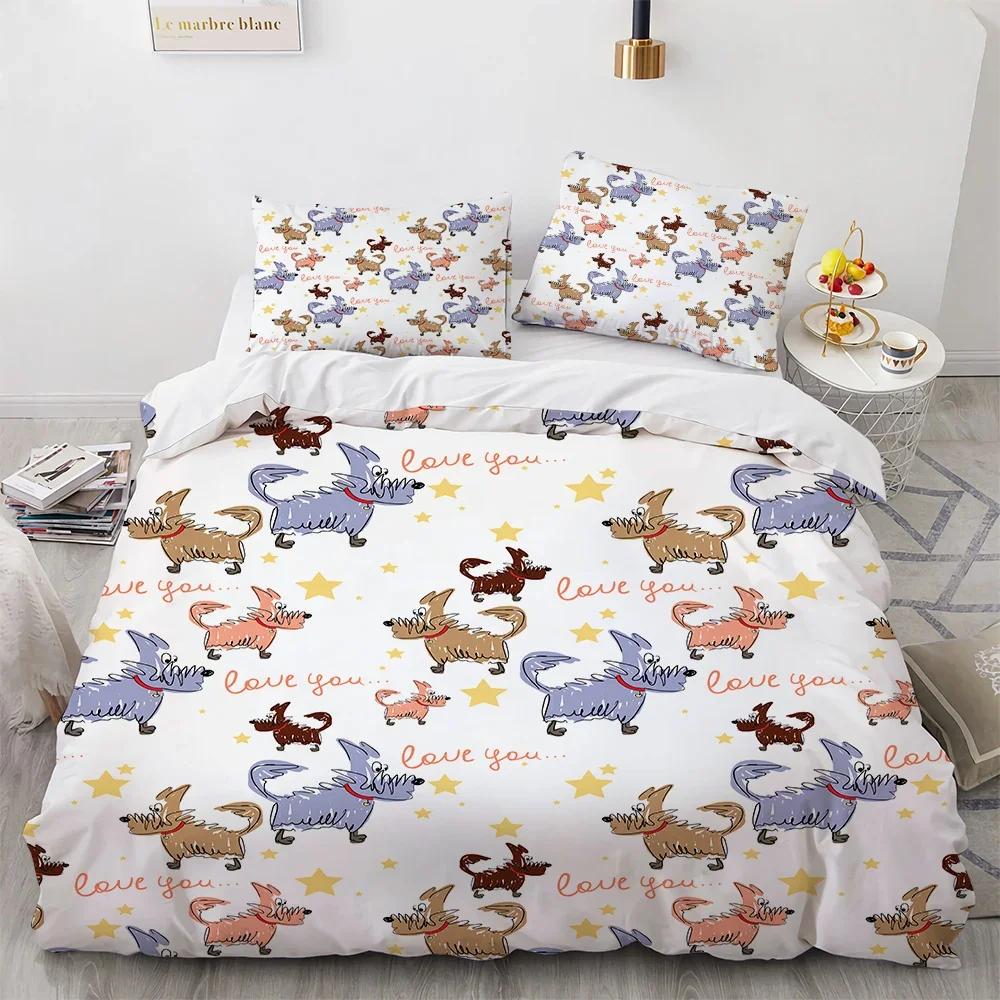 Set Letto Grizzy e i Lemming Ragazzi Ragazze Misura Singola Queen Copripiumino Federa Letto Bambini Adulti Moda Tessile per la Casa