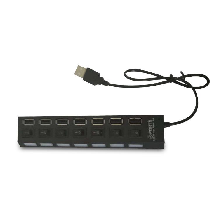 

USB 2.0 High-Speed 7-Port Hub Expansion Splitter White Bare Machine