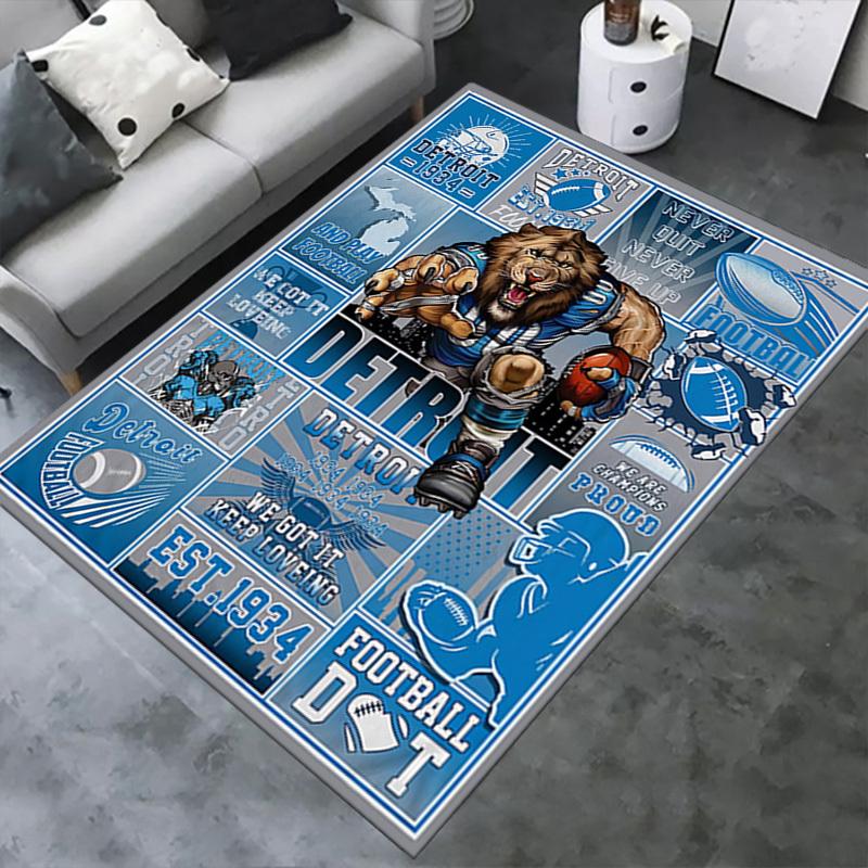 Office Carpet Detroit Football Spirit, Sofa Rug, Chair Mat Protection