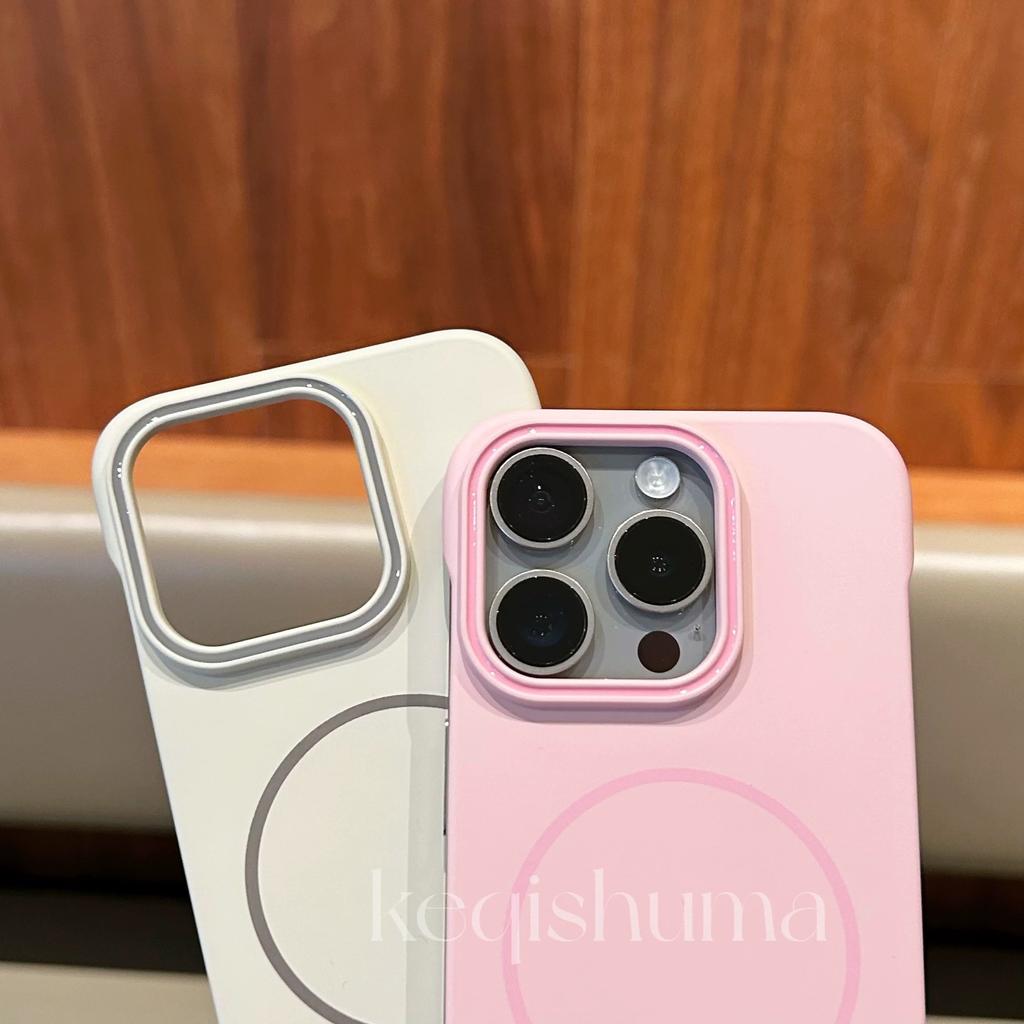Anwendbar auf iPhone 16 Weiche und dünne magnetische Saug-Handyhülle mit Kreis Apple 15 Rahmenlose ultradünne PC-Schutzhülle mit Bare-Metal-Gefühl