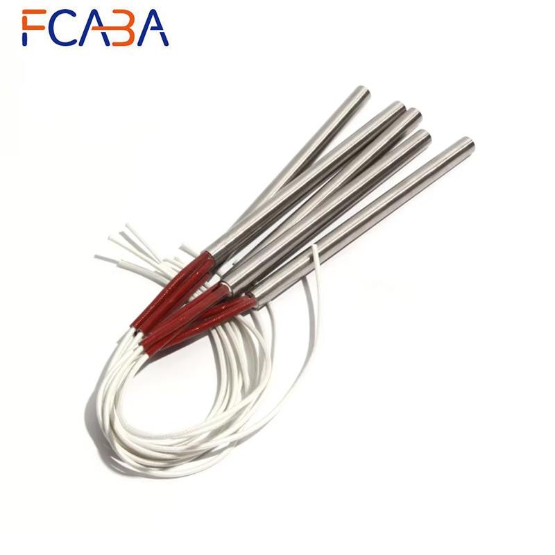 5PCS 12mm Diameter 190~220mm 110/220/380V Single-End Heating Tube 304SUS Cylindrical Cartridge Heater 710W/730W/750W/790W/820W