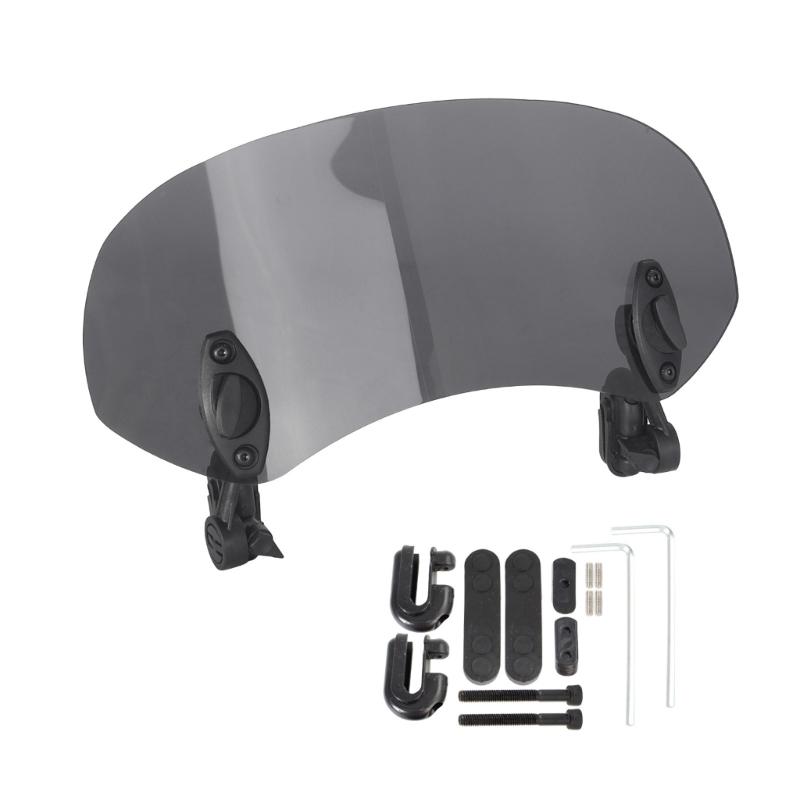 Motorcycle Wind Deflector With Adjustable Angle Windshield Extension Spoiler For Street Cruisers And Retro Bikes