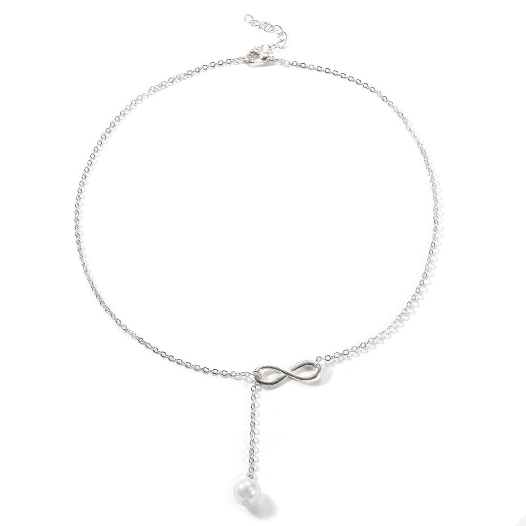 Europe, America, Simple Double-layer Stacked Back Chain Love Necklace Female, Harajuku Hip-hop Peach Heart Necklace