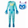 Cosplay Super Kitties Costumes Anime Jumpsuit Headwear Set Performance Stage