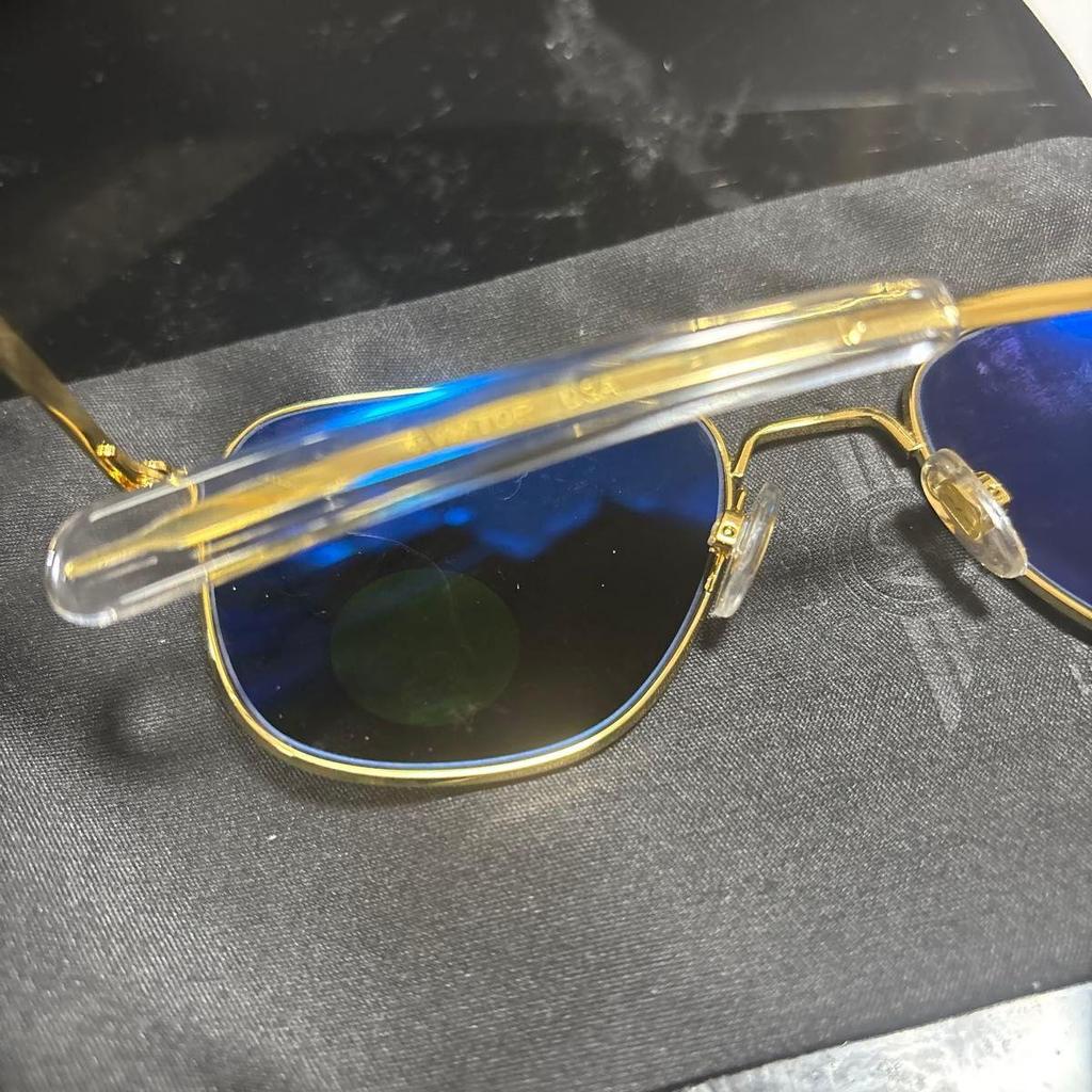 Used AMERICAN OPTICAL Sunglasses Gold Made in USA 100%UV