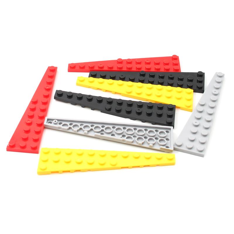 Rainbow Pig MOC Parts 47397 47398 Wedge Plate 12x3 Left and Right Compatible Bricks DIY Building Blocks Particle Kid Puzzle Toys