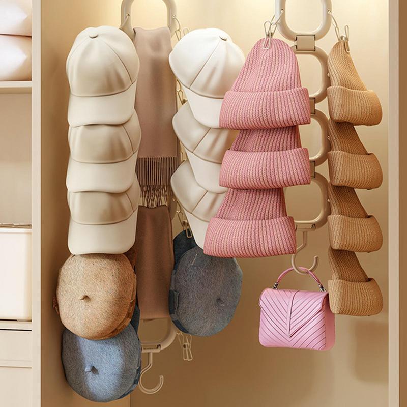 Hat Storage Rack Hook Scarf Bag Baseball Cap Rack Organizer Storage Door Hanger Storage for Closet Bedroom