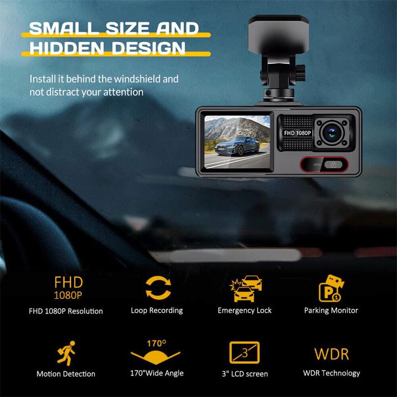 Hidden Dash Cam Wifi Hd 1080P Night Vision Car Mounted Phone Interface Parking Monitoring Recording High Resolution Video Footag
