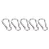 5pcs 40mm Carabiner Clip Stainless Steel Heavy Duty Spring Snap Hook for Hammock Dog Leash