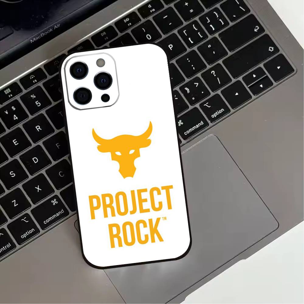 

P-Project-Rock Phone Case For iPhone 17,16,15,14,13,12,11 Plus,Pro Max,XS,Soft Silicone Black Cover iPhone11PROMAX