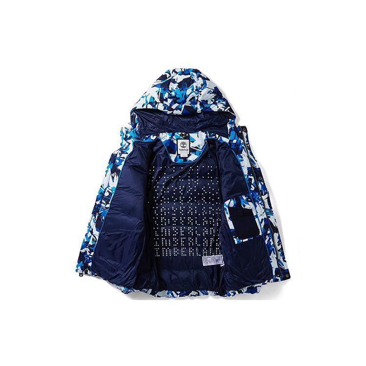 Timberland Warm Outdoor Sports Hooded Down Jacket Winter Camouflage Blue Men Jacket A1Z3D-W84