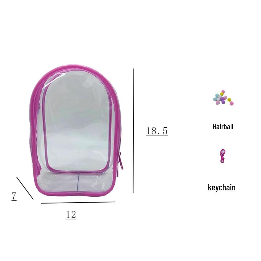 18.5cm Cotton Doll Pull Figure Blind Box Stroller Bag - Dustproof, Thickened, Clear PVC Hanging Doll Bag