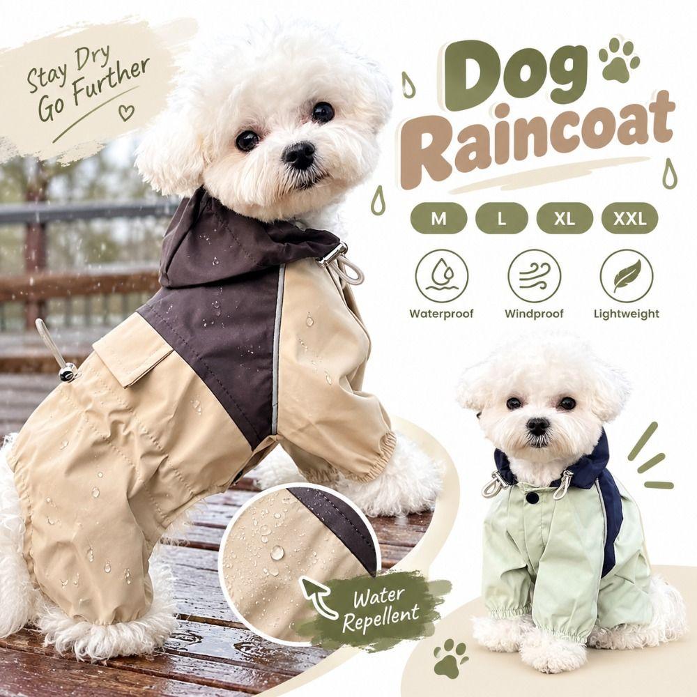 Wear-resistant Dog Raincoat Waterproof Dog Protective Suit New Pet Clothing  for Small Dogs