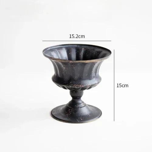 Golden Classical Flower Ware Flower Weng Retro European Iron Floral Pot Living Room Premium Silver Decoration Flowers Vase