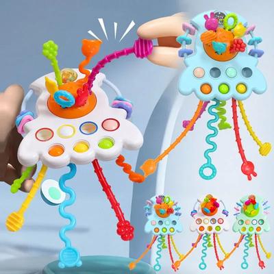 Montessori Baby Sensory Pull String Teething Toys 6-18 Months, Aiding In Fine Motor Skills 1-3 Years Toddlers, Ideal for Gift