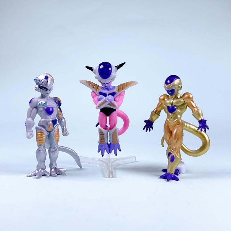 8pcs/Set Dragon Ball Frieza Figure Freezer Third Form Figurine Action Figures Collection Model Toys Gifts Z PVC Round Sensory Compression Bouncy