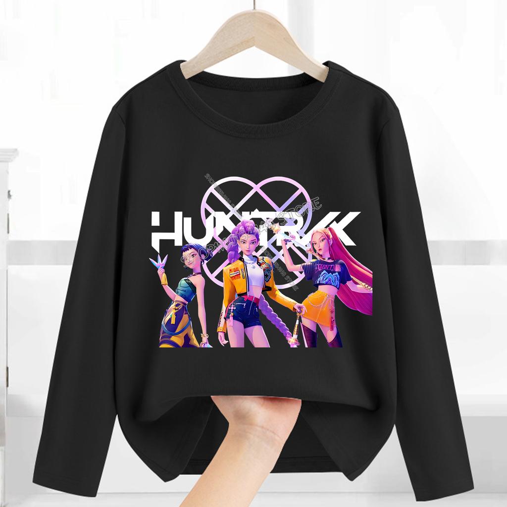 T-Shirts Girls Long Sleeve Children's Cartoon Printed Fashion Clothing Children's Clothing Casual Long Sleeve Crew Neck Top