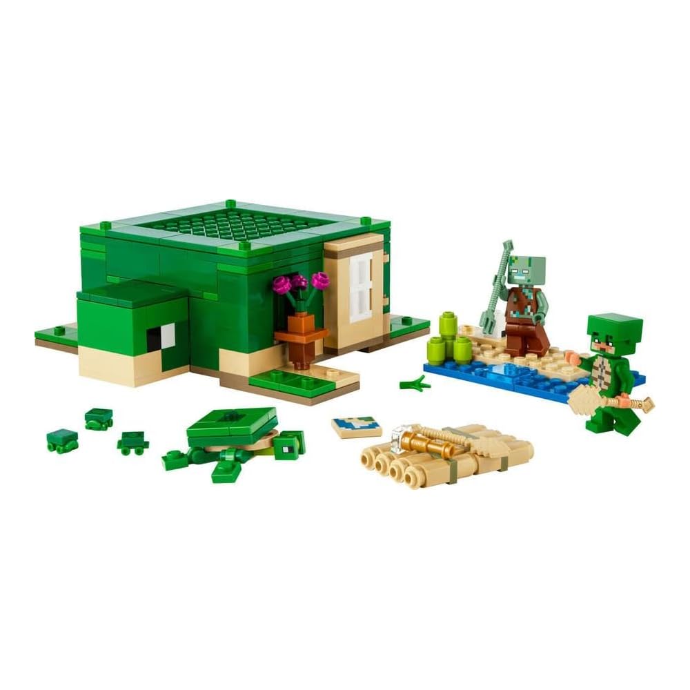 LEGO Minecraft Turtle Beach House Building Set 21254 for Kids Ages 8-10