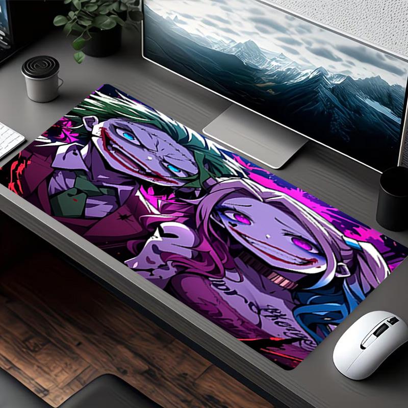 Harley Quinn Joker Print Mouse Pad, for Keyboard Pad Laptop PC Mat for Office Home Use, Desk Decor, Perfect Birthday Gift for Gamers